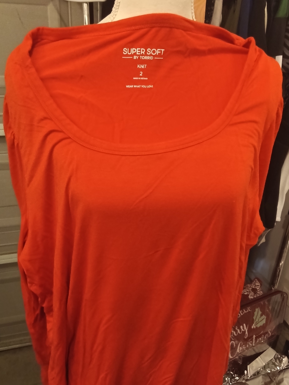 torrid Bright Orange Long Sleeve Super Soft Knit Top